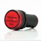 Lampara piloto, tipo led, cuerpo plastico, lente rojo