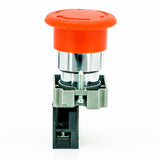 Botón pulsador hongo 40mmØ, retención giro, rojo, 1CNC