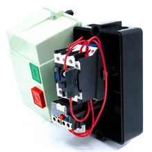 Arrancador magnético tripolar a tensión plena en gabinete con 2 botones (Tamaño 2)