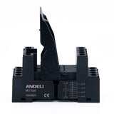 Base para relevador para riel DIN, adosada, 14 terminales planos de tornillo