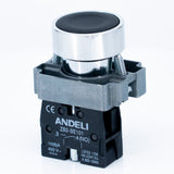 Botón pulsador, bastidor metálico