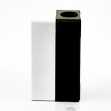 Caja en material de plastico, 2 orificios, para unidades de 22mm, base negra cubierta blanca