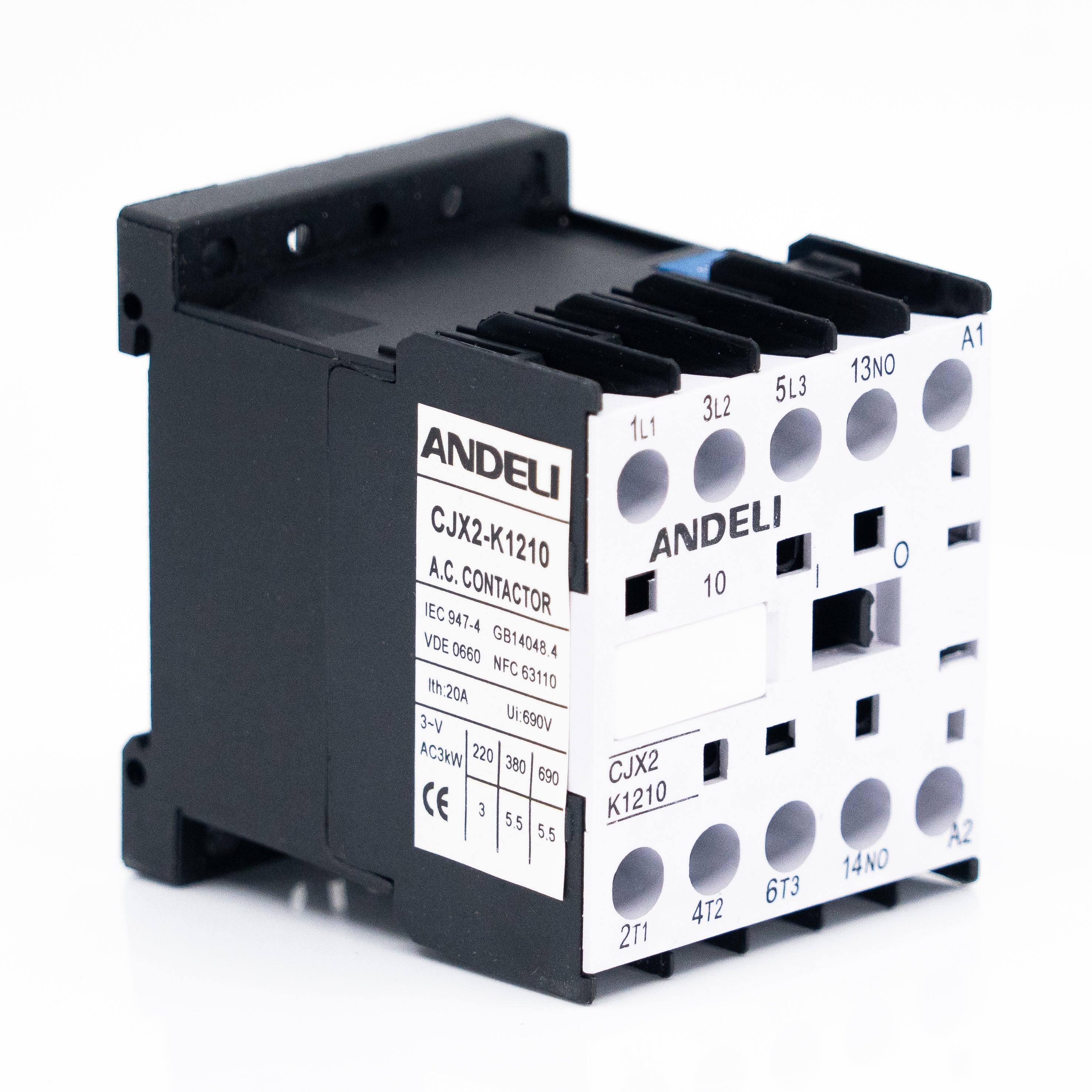 Mini contactor Magnético, 12 Amp., 1 N.A.