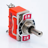Interruptores de palanca metálica, 15A, 250VCA, cuello de 12mm, terminales tornillo