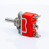 Interruptores de palanca metálica, 15A, 250VCA, cuello de 12mm, terminales tornillo