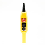 Botonera de control con mango, 2 pulsadores de 1CNA + 1 hongo de 1CNC, 5A resistivos
