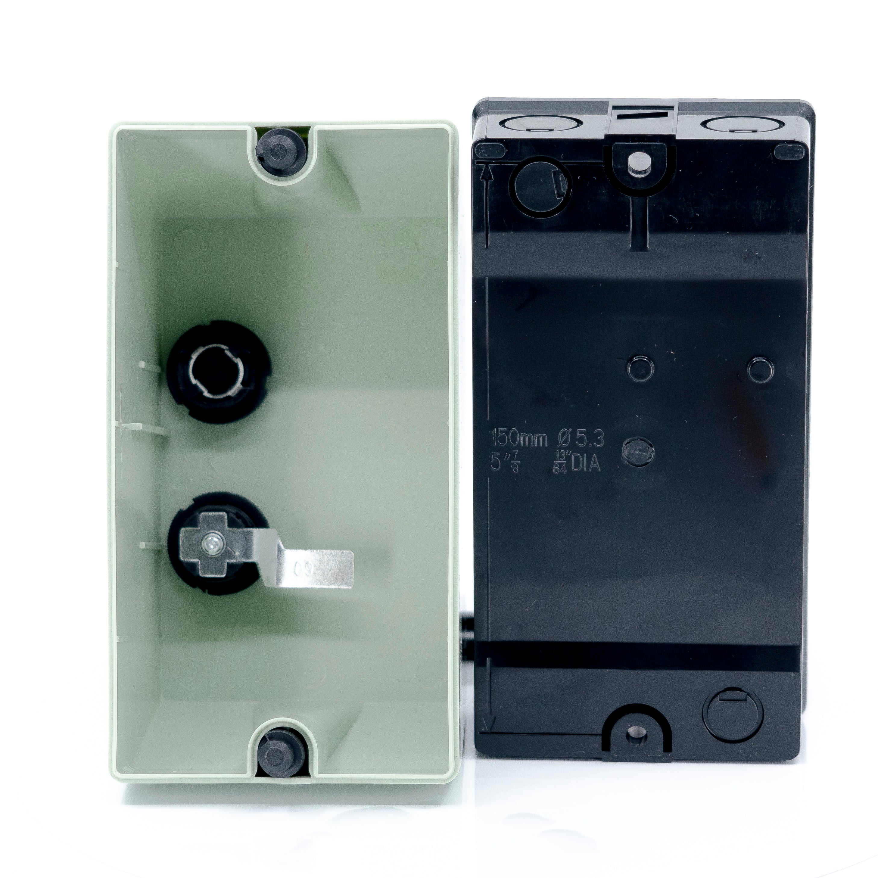 Arrancador magnético tripolar a tensión plena en gabinete con 2 botones (Tamaño 1)