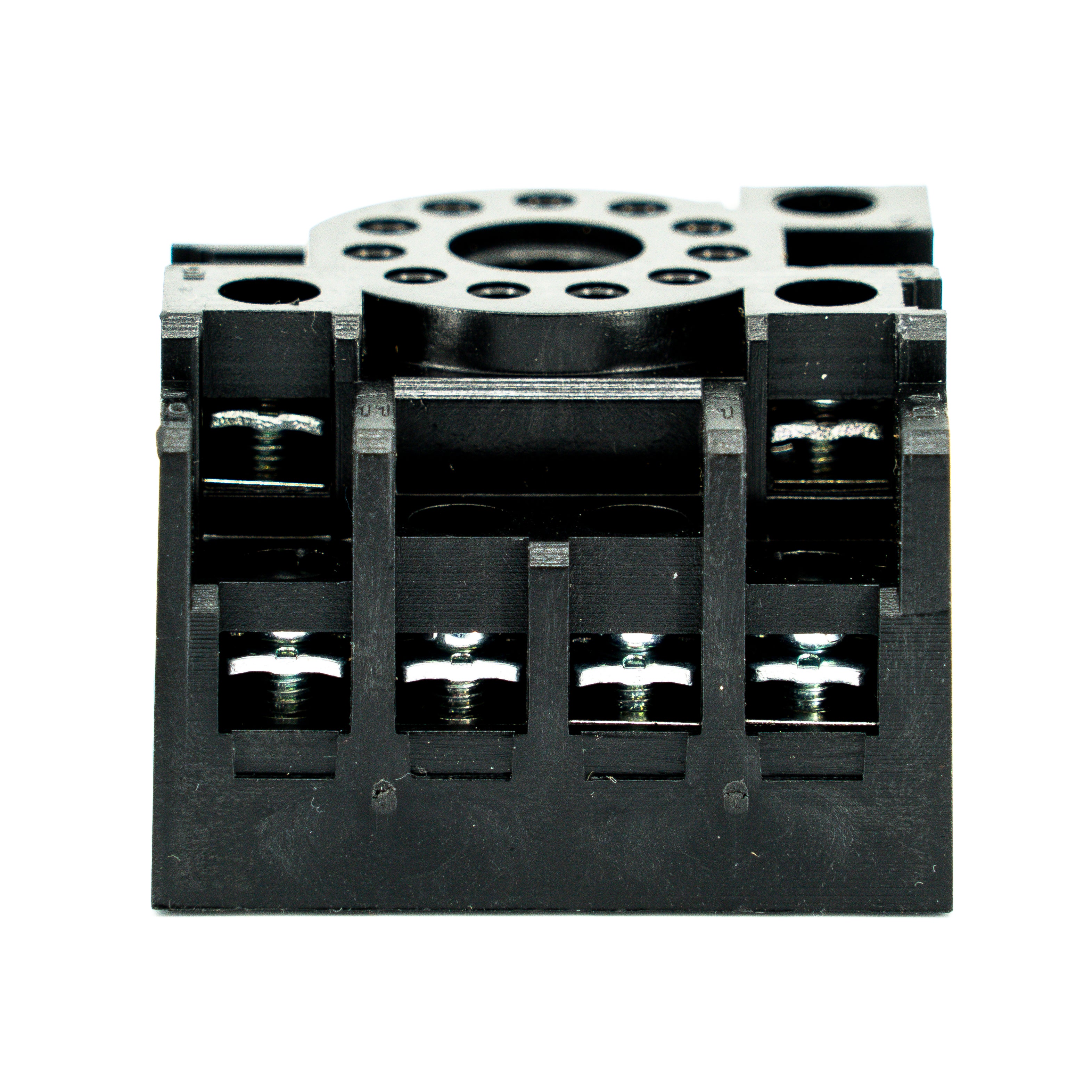 Base para relevador tipo enchufable, p/riel y adosada, terminales tornillo