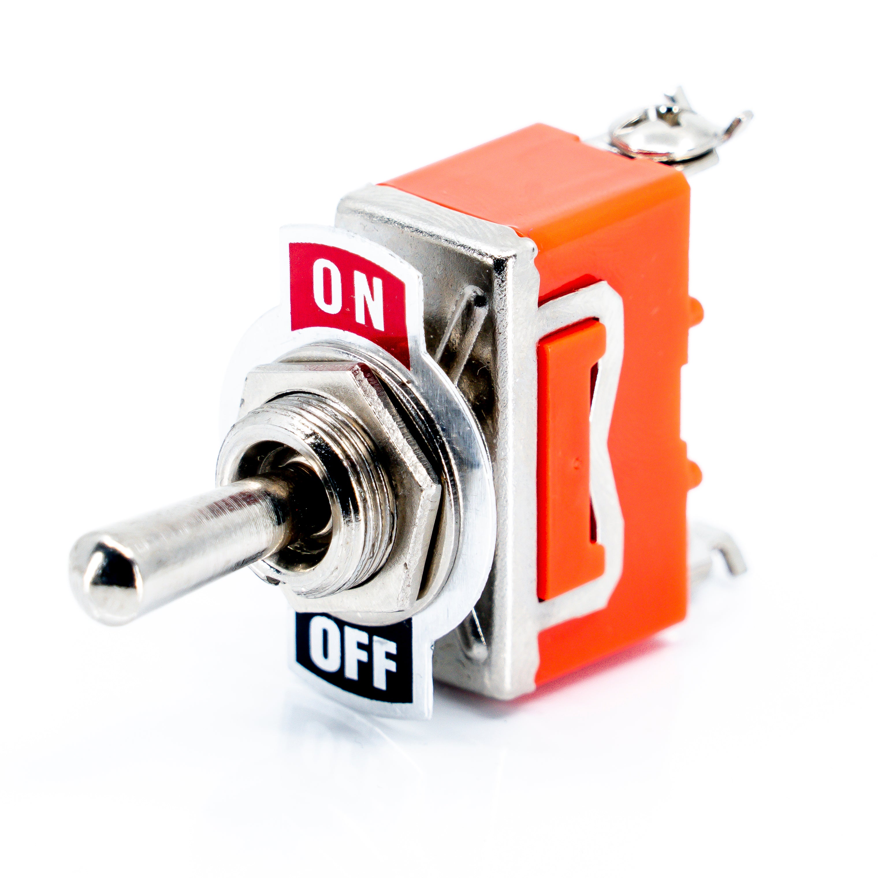 Interruptores de palanca metálica, 15A, 250VCA, cuello de 12mm, terminales tornillo