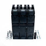 Interruptor termomagnetico, 3 polos, caja moldeada, amperaje ajustable, 105x158x100mm.