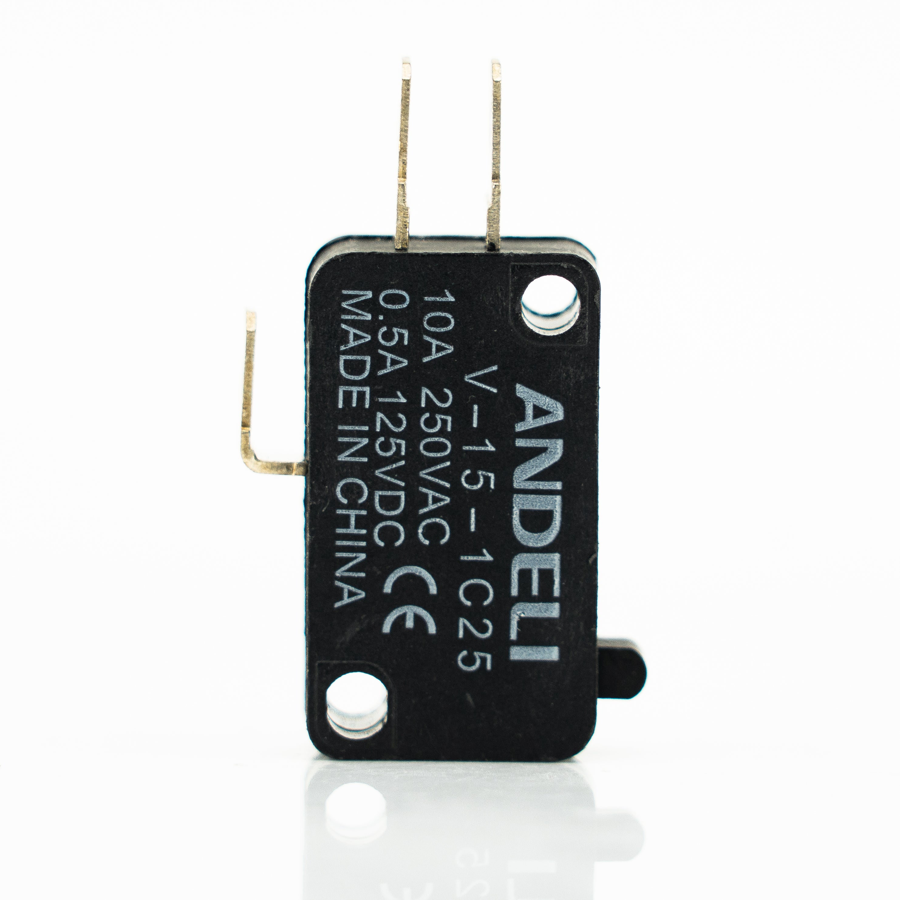Micro interruptores miniatura, tipo VS, larga vida mecánica, 1P-2T, 15A, 250VCA, terminales faston