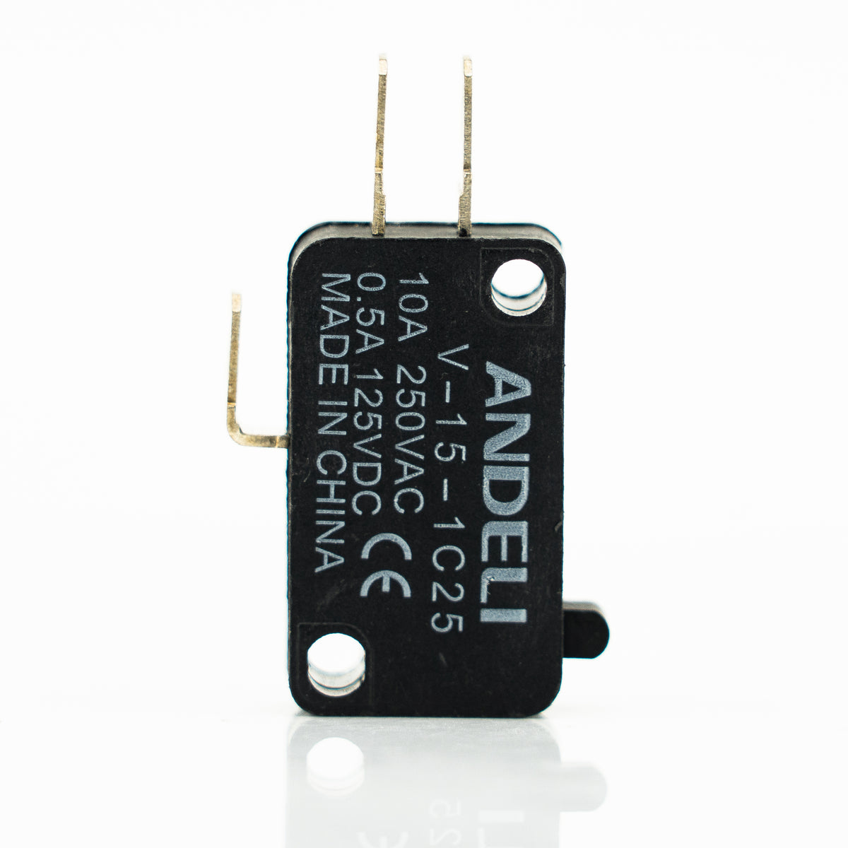 Micro interruptores miniatura, tipo VS, larga vida mecánica, 1P-2T, 15A, 250VCA, terminales faston
