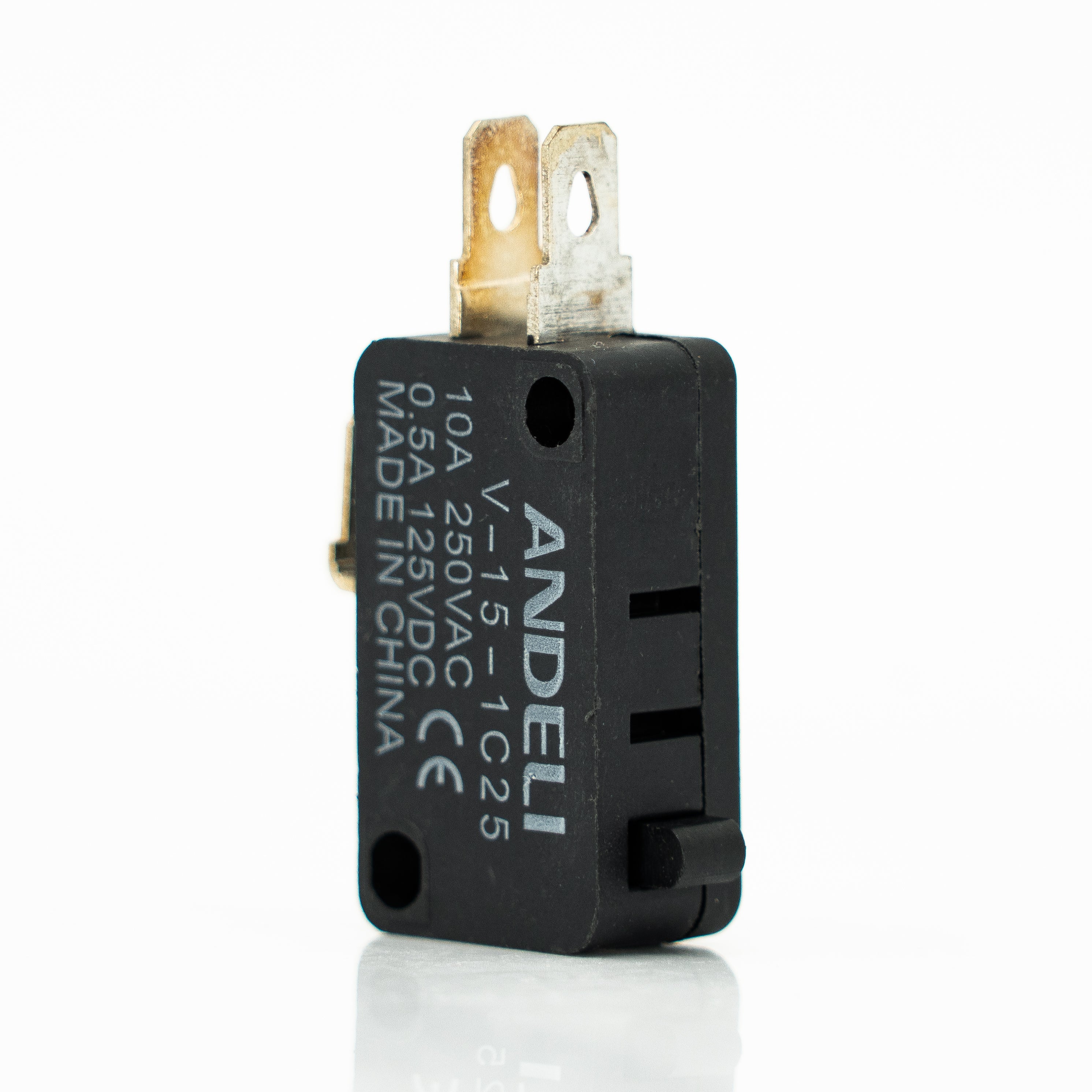 Micro interruptores miniatura, tipo VS, larga vida mecánica, 1P-2T, 15A, 250VCA, terminales faston