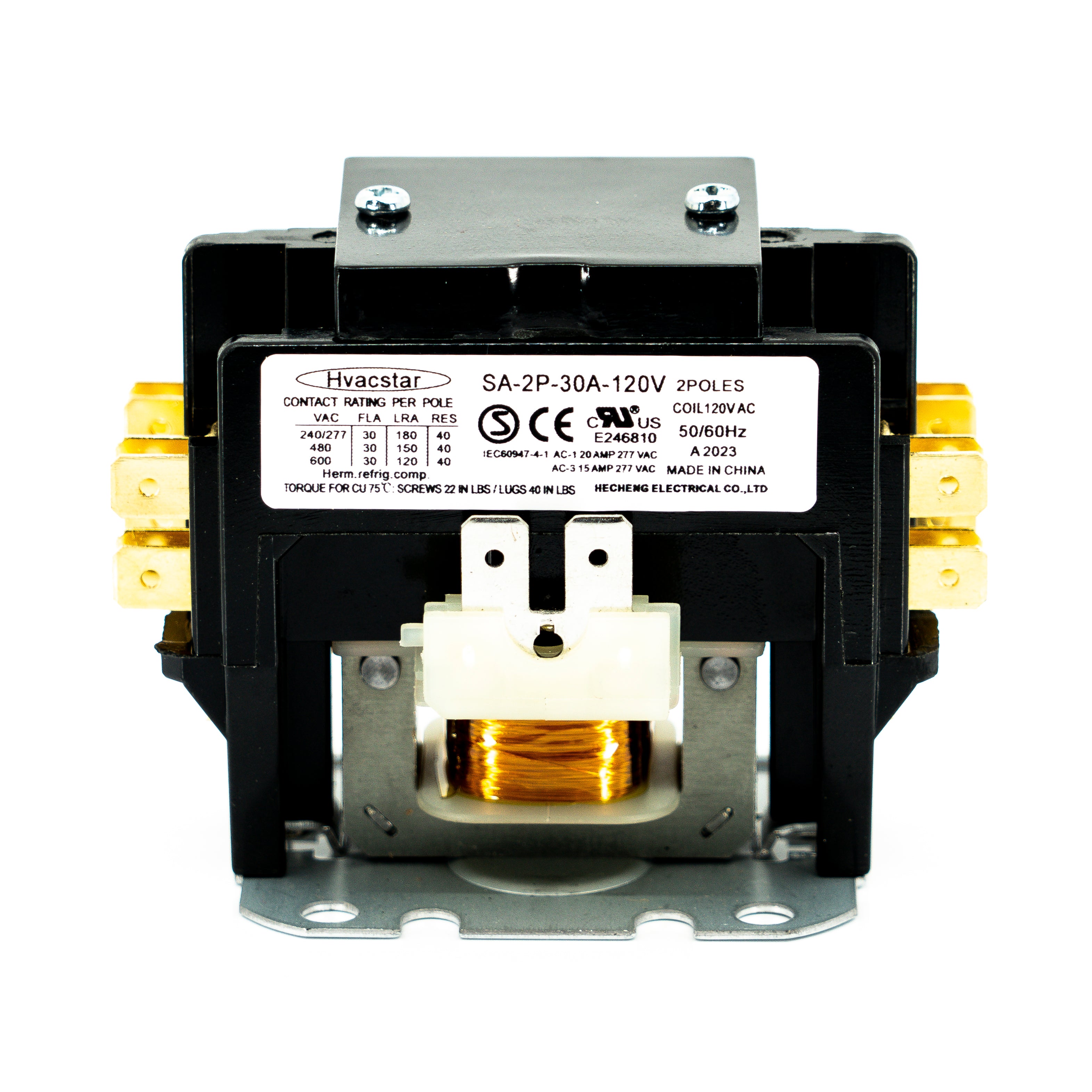 Contactor de propósito definido, 2 polos, 30 amp, terminales de caja con tornillo