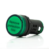 Lampara piloto, tipo led, cuerpo plastico, lente verde