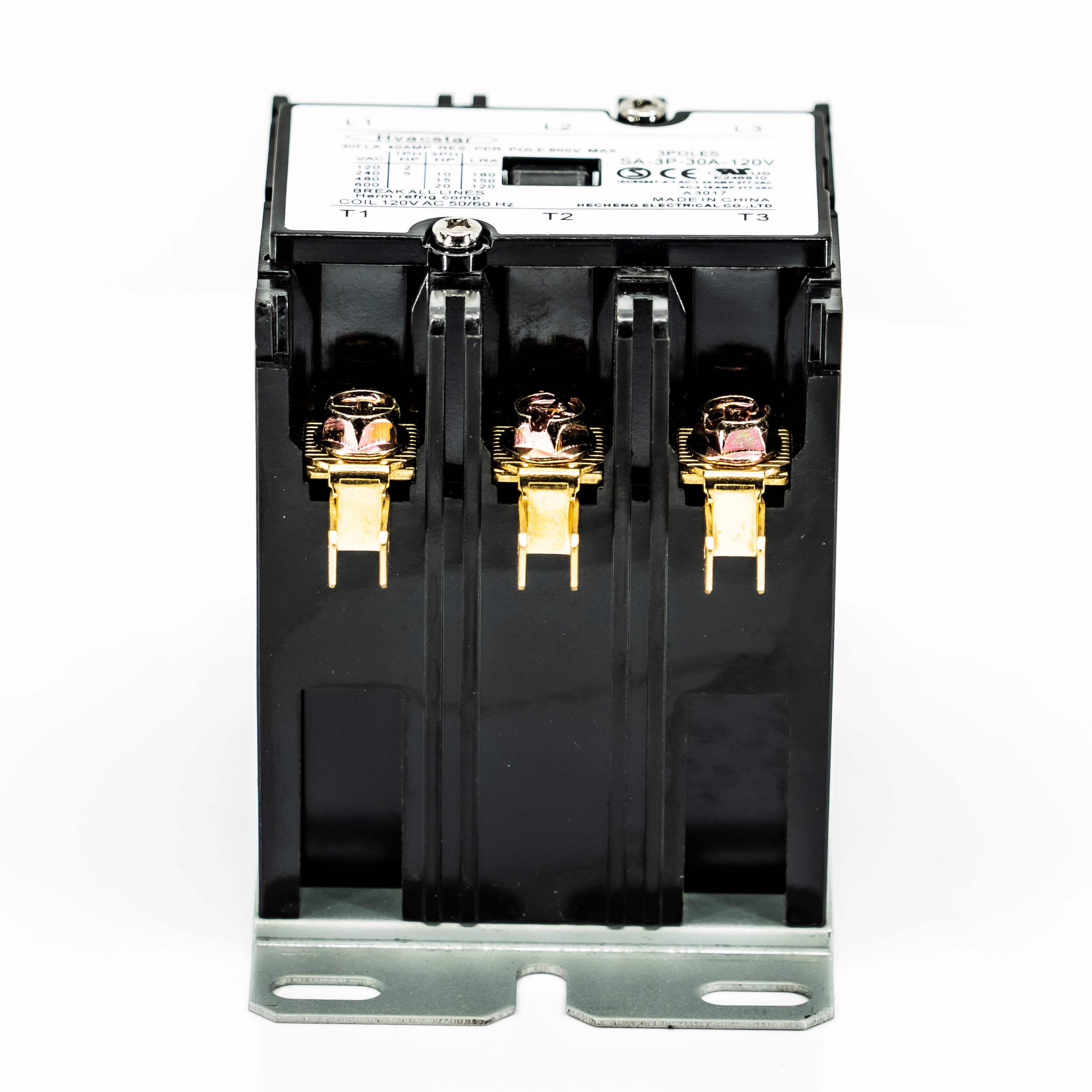 Contactor de propósito definido, 3 polos, 30 amp, terminales de caja con tornillo