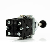 Selector palanca joystick, 4 direcciones momentaneas con retorno al centro, bastidor metálico, 10A/400VCA
