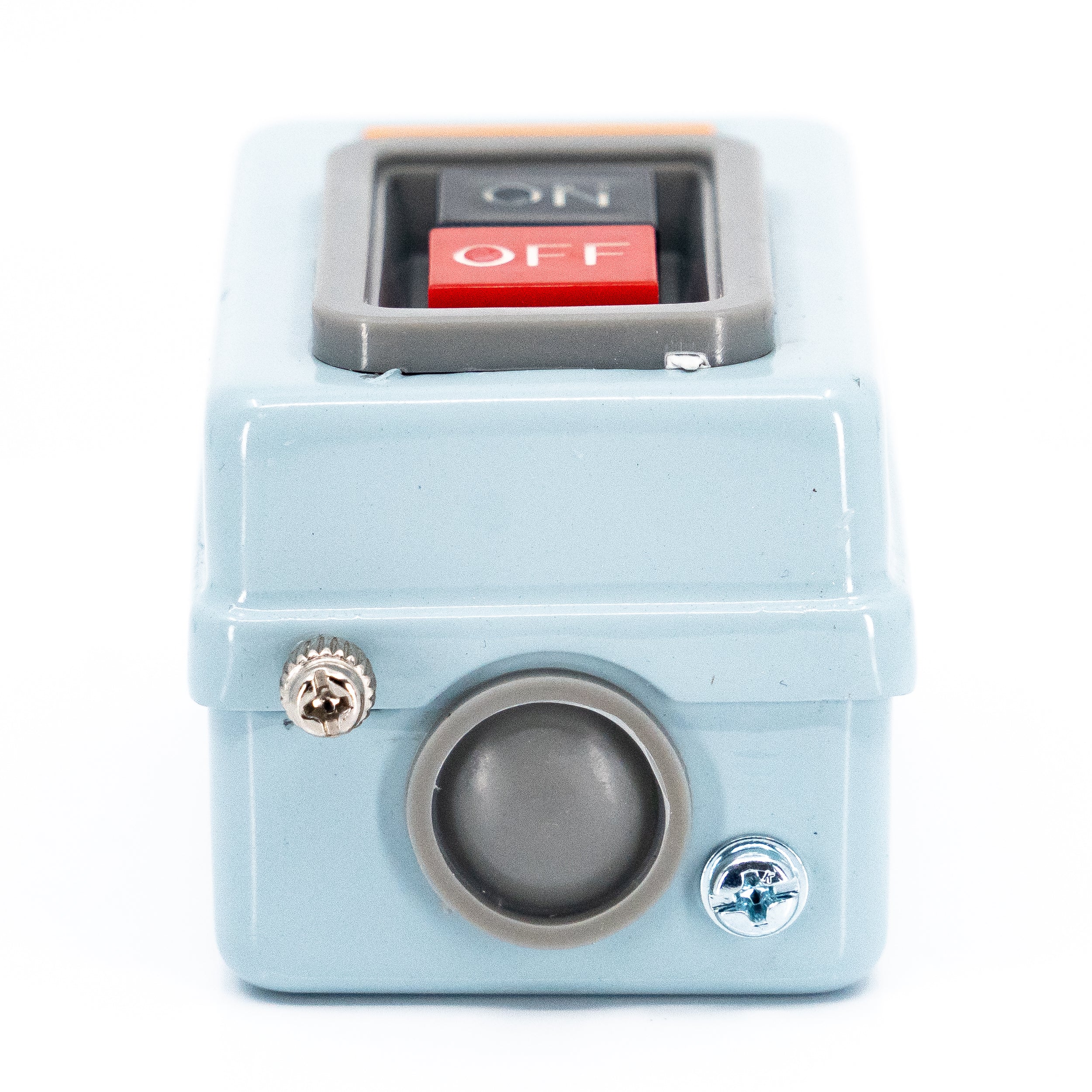 Arrancador manual trifásico, 15 Amp, en gabinete metálico, 2 botones negro y rojo (Arrancar - Parar)