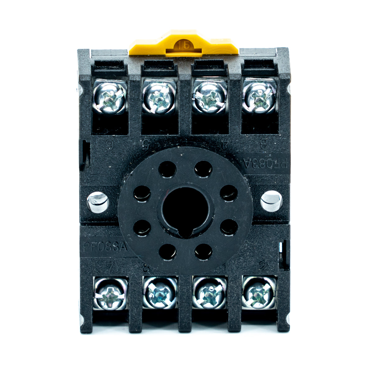 Base para relevador tipo enchufable, p/riel y adosada, terminales tornillo