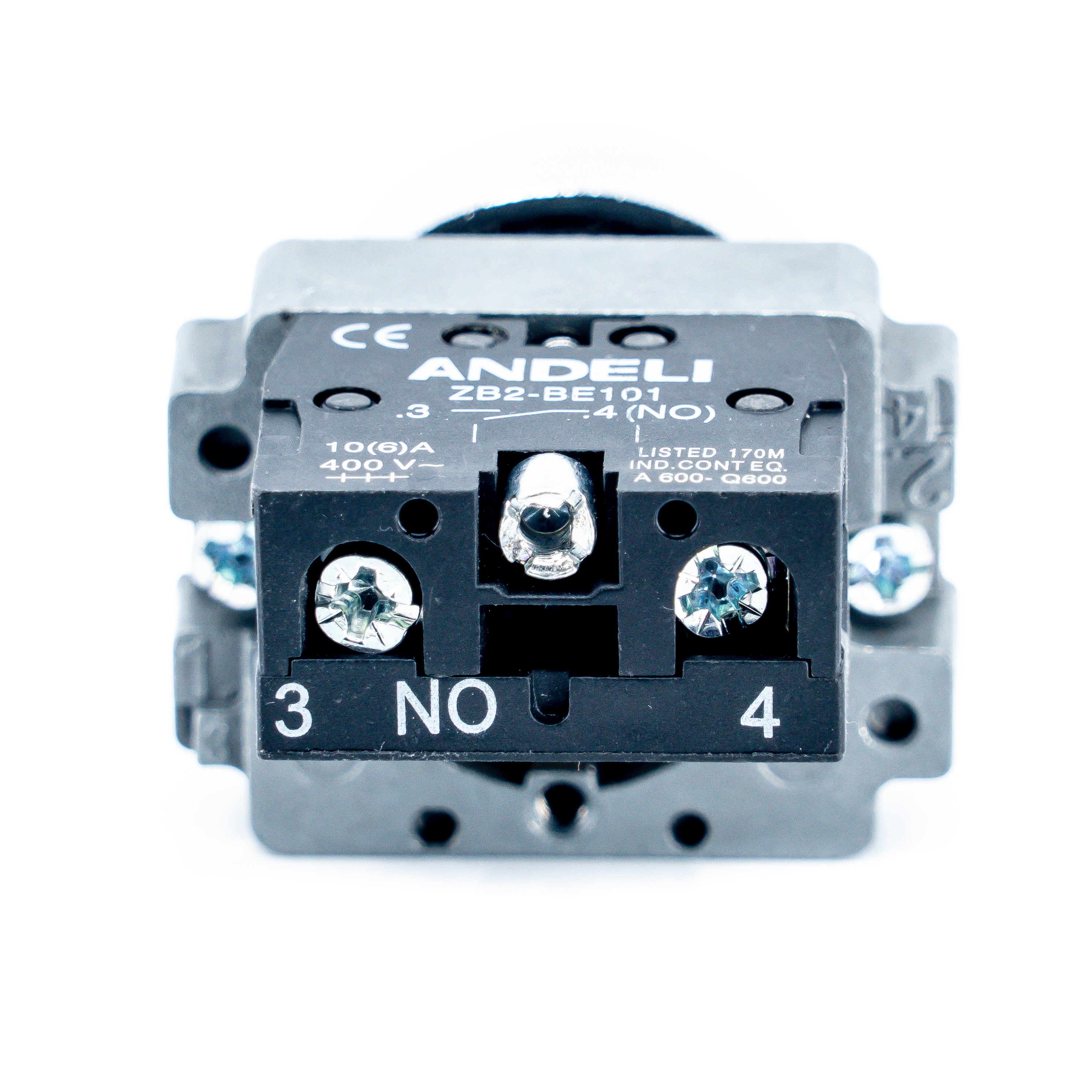 Botón pulsador, bastidor metálico