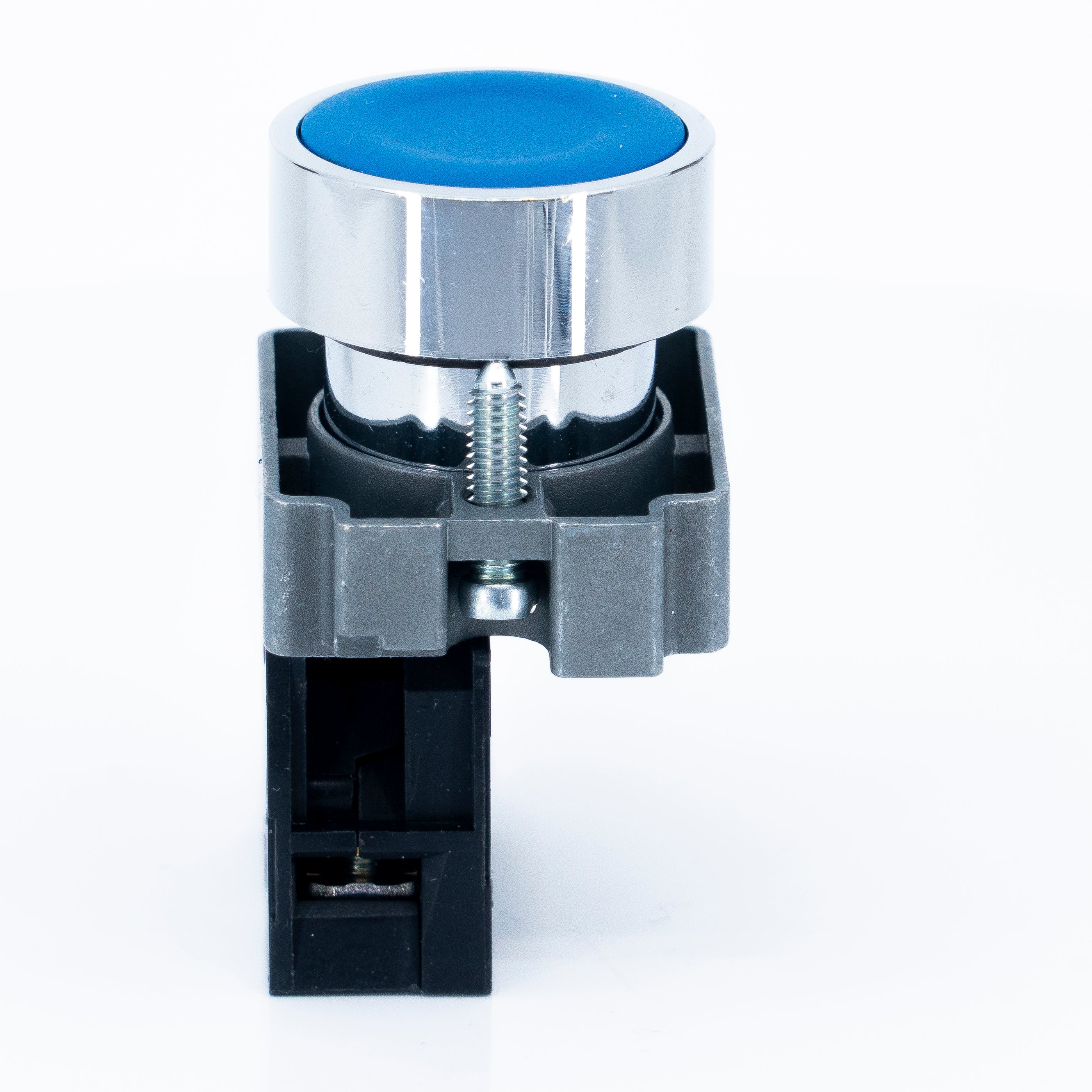 Botón pulsador, bastidor metálico