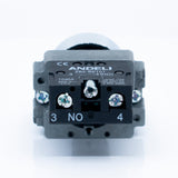 Botón pulsador, bastidor metálico