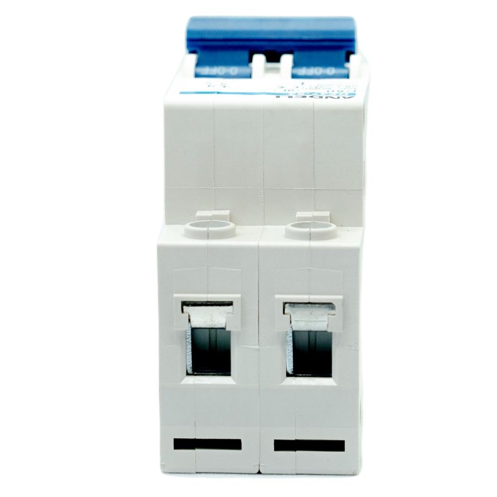 Interruptor termomagnético 2 polos para riel