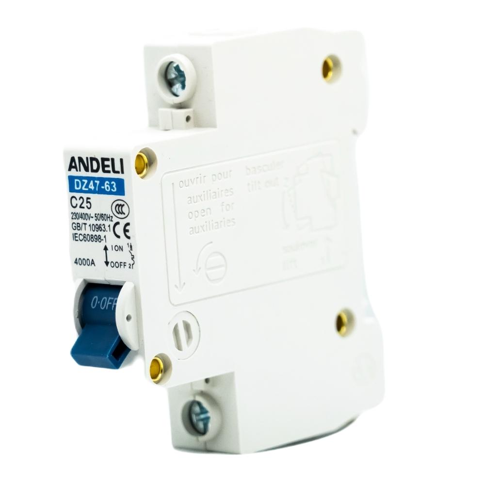 Interruptor termomagnético 1 polo para riel