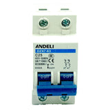 Interruptor termomagnético 2 polos para riel