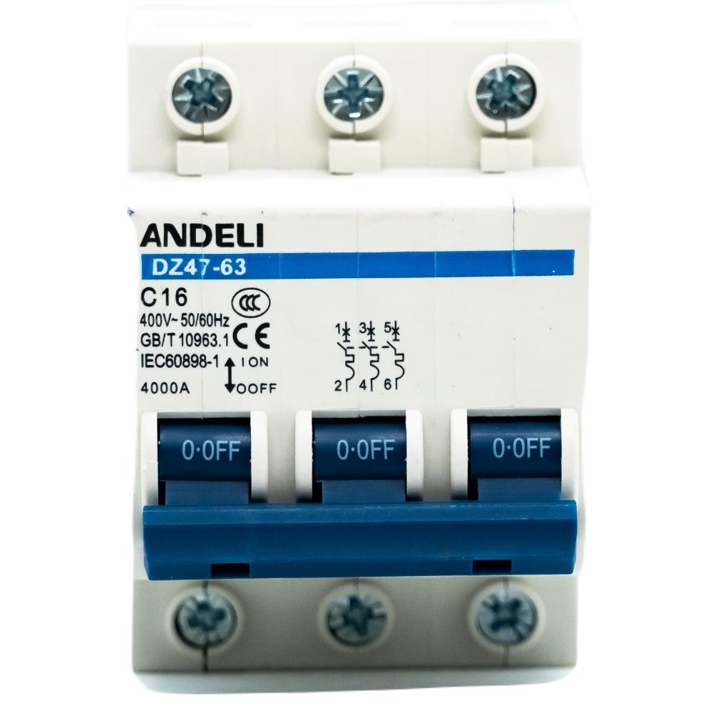 Interruptor termomagnético 3 polos para riel