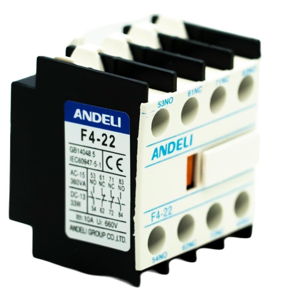 Blocks de contactos auxiliares frontales, 2NA+2NC 10A/500VCA