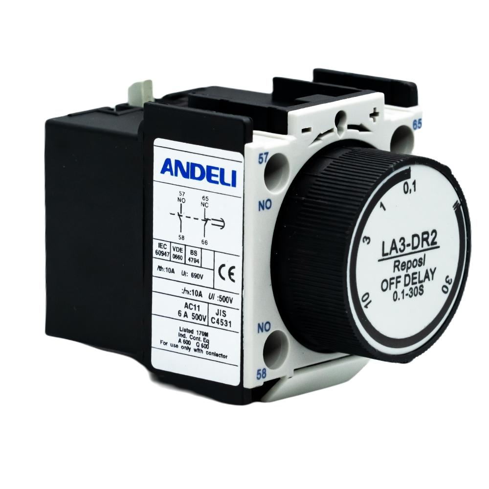 Blocks de contactos auxiliares frontales temporizado al desconectar